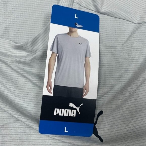 Puma Mens Lightweight Performance Tee Gray Large 100% Polyester a0006 - Picture 2 of 8